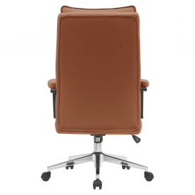 Irodai szék. barna camel ekobőr/króm. KAHIL Irodai szék. barna camel ekobőr/króm. KAHIL