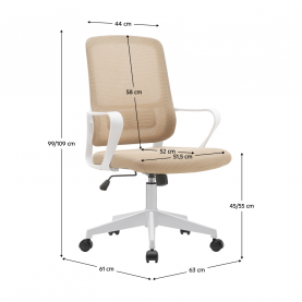 Irodai szék. bézs/fehér. SALOMO TYP 1 Irodai szék. bézs/fehér. SALOMO TYP 1
