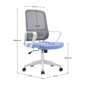 Irodai szék. neomint-világoskék/szürke/fehér. SALOMO TYP 1 Irodai szék. neomint-világoskék/szürke/fehér. SALOMO TYP 1