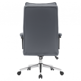 Irodai szék. szürke ekobőr/króm. KAHIL Irodai szék. szürke ekobőr/króm. KAHIL