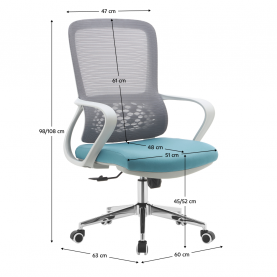 Irodai szék. szürke/kék. FOSTER TYP 2 Irodai szék. szürke/kék. FOSTER TYP 2
