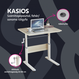 Novekvő íróasztal. tolgy/fehér. KASIOS Novekvő íróasztal. tolgy/fehér. KASIOS