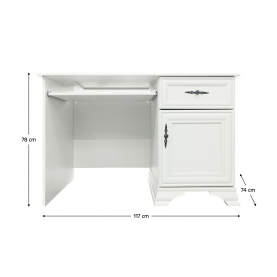 PC-asztal. alpesi fehér. KENTAK BIU1D1S