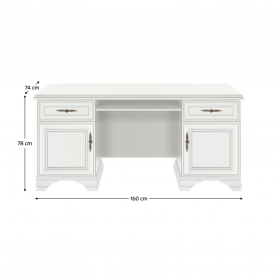 PC-asztal. alpesi fehér. KENTAK BIU2D2S