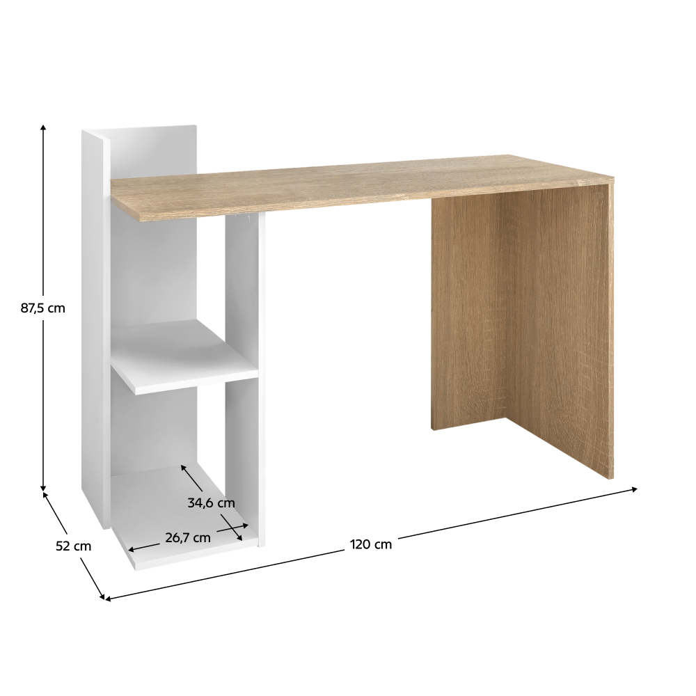 Számítógépasztal. sonoma tolgy/fehér. ZINO NEW Számítógépasztal. sonoma tolgy/fehér. ZINO NEW