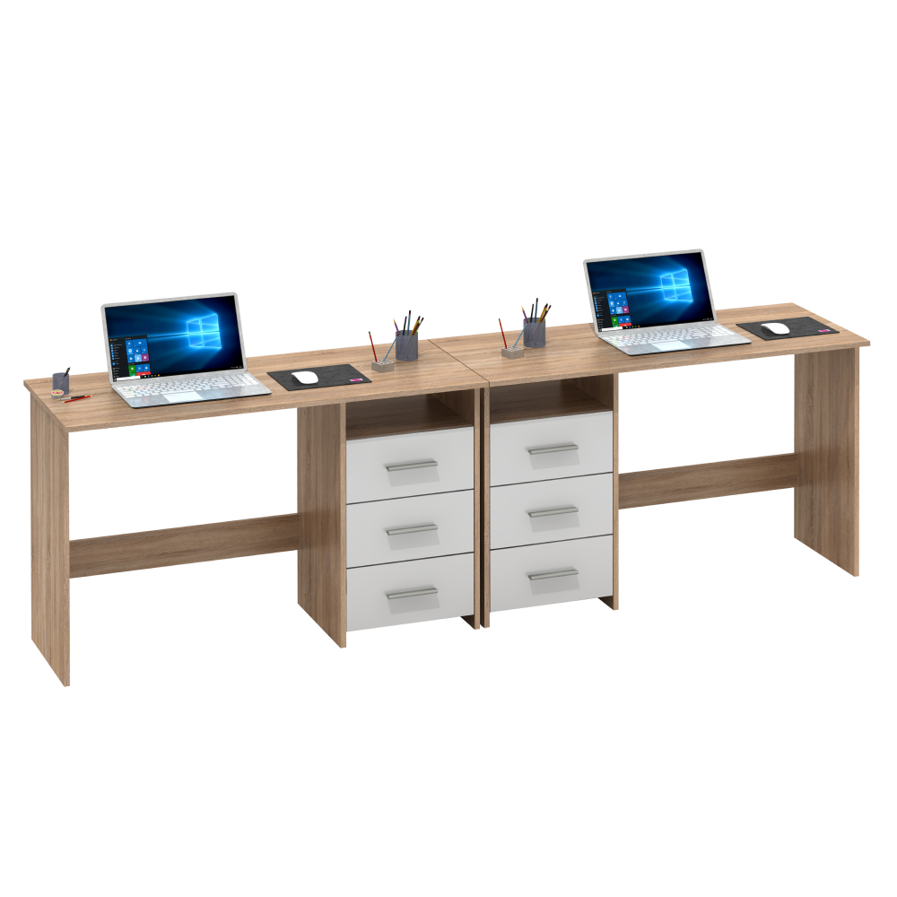 Számítógépasztal. sonoma tolgyfa/fehér. LARISTOTE NEW Számítógépasztal. sonoma tolgyfa/fehér. LARISTOTE NEW