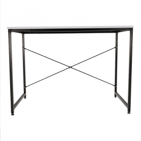 Íróasztal. fehér/fekete. 120x60 cm. MELLORA