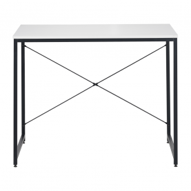 Íróasztal. fehér/fekete. 90x60 cm. MELLORA
