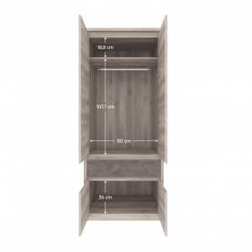 Szekrény 4D1S. nairobi gesztenye/onix. JESI NEW