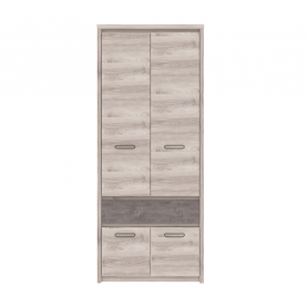 Szekrény 4D1S. nairobi gesztenye/onix. JESI NEW