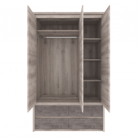 Szekrény tükorrel 3D4S. nairobi gesztenye/onix. JESI NEW Szekrény tükorrel 3D4S. nairobi gesztenye/onix. JESI NEW