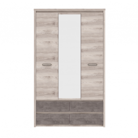 Szekrény tükorrel 3D4S. nairobi gesztenye/onix. JESI NEW Szekrény tükorrel 3D4S. nairobi gesztenye/onix. JESI NEW