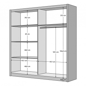 Szekrény. 2D-200. fehér/artisan tolgy. BAJADERO TYP 2 Szekrény. 2D-200. fehér/artisan tolgy. BAJADERO TYP 2