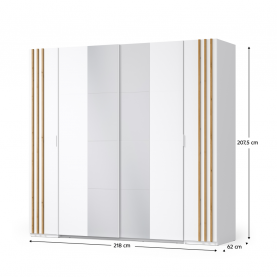 Szekrény. 2D. fehér/artisan tolgy. FLORENS Szekrény. 2D. fehér/artisan tolgy. FLORENS