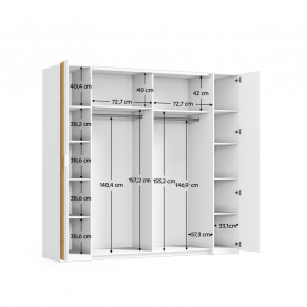 Szekrény. 2D. fehér/artisan tolgy. FLORENS Szekrény. 2D. fehér/artisan tolgy. FLORENS