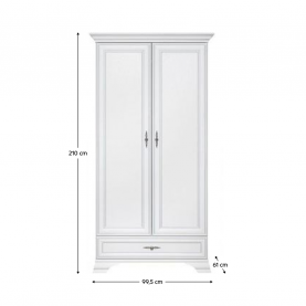 Szekrény. alpesi fehér. KENTAK SZF2D1S Szekrény. alpesi fehér. KENTAK SZF2D1S