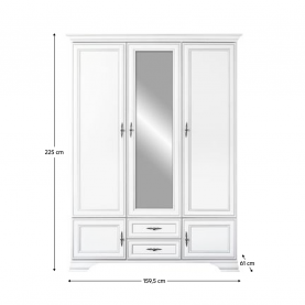 Szekrény. alpesi fehér. KENTAK SZF5D2S