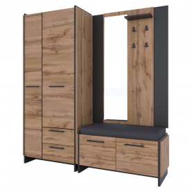 Szekrény. wotan tolgy/fekete. AMONI 2D2S/45 Szekrény. wotan tolgy/fekete. AMONI 2D2S/45