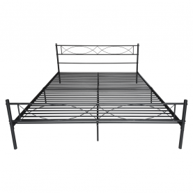 Fém ágy ráccsal. 180x200. fekete. STELVIA