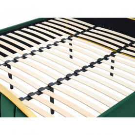 Ágy ráccsal. 160x200. zold Velvet szovet/gold arany króm. GEORGIA