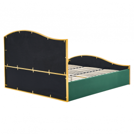 Ágy ráccsal. 160x200. zold Velvet szovet/gold arany króm. GEORGIA