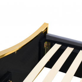 Ágy ráccsal. 180x200. sotétszürke Velvet szovet/gold arany króm. GEORGIA