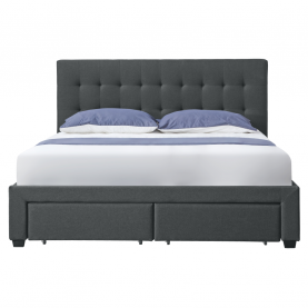 Ágy ráccsal. 180x200. szürke. MILARA