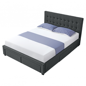 Ágy ráccsal. 180x200. szürke. MILARA