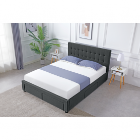 Ágy ráccsal. 180x200. szürke. MILARA