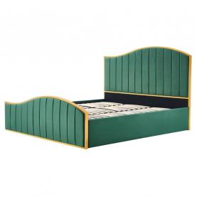 Ágy ráccsal. 180x200. zold Velvet szovet/gold arany króm. GEORGIA