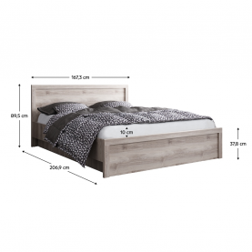 Ágy tárhellyel. 160x200. nairobi gesztenye. JESI NEW