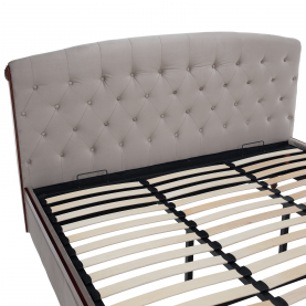 Ágy ágyráccsal. 180x200. szürkésbarna Taupe Velvet szovet. BARETO