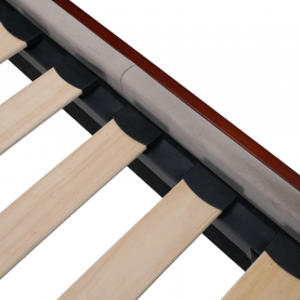 Ágy ágyráccsal. 180x200. szürkésbarna Taupe Velvet szovet. BARETO