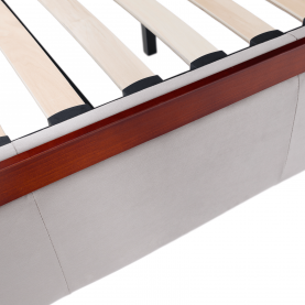 Ágy ágyráccsal. 180x200. szürkésbarna Taupe Velvet szovet. BARETO