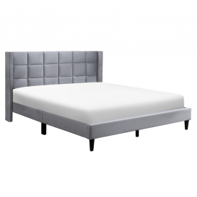 Ágy. 160x200. szürke Velvet szovet. BELATO