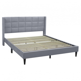 Ágy. 160x200. szürke Velvet szovet. BELATO