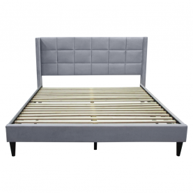 Ágy. 160x200. szürke Velvet szovet. BELATO