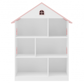 Gyerek konyvespolc. fehér/rózsaszín. MAISON TYP 1
