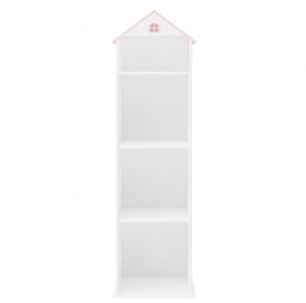 Gyerek konyvespolc. fehér/rózsaszín. MAISON TYP 2