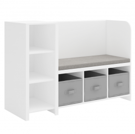 Polcállvány paddal. fehér/szürke. BENKO