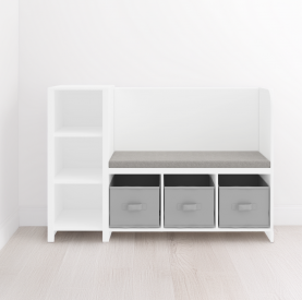 Polcállvány paddal. fehér/szürke. BENKO