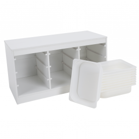Rendszerező tárolódobozokkal. fehér. TRIMAL Rendszerező tárolódobozokkal. fehér. TRIMAL