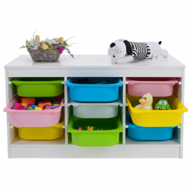 Rendszerező tárolódobozokkal. fehér/színes. TRIMAL