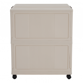 Összecsukható szekrény. fehér/barna. műanyag. POSA TYP 1