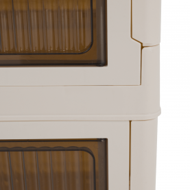 Összecsukható szekrény. fehér/barna. műanyag. POSA TYP 1