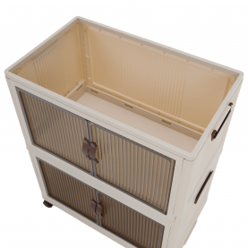 Összecsukható szekrény. fehér/barna. műanyag. POSA TYP 1