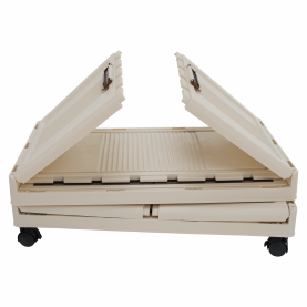 Összecsukható szekrény. fehér/barna. műanyag. POSA TYP 1