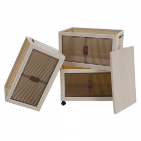 Összecsukható szekrény. fehér/barna. műanyag. POSA TYP 2