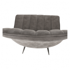 Szék. ekobőr világosszürke/fekete. HAZAL Szék. ekobőr világosszürke/fekete. HAZAL