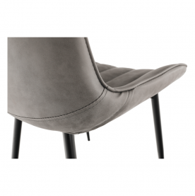 Szék. ekobőr világosszürke/fekete. HAZAL Szék. ekobőr világosszürke/fekete. HAZAL